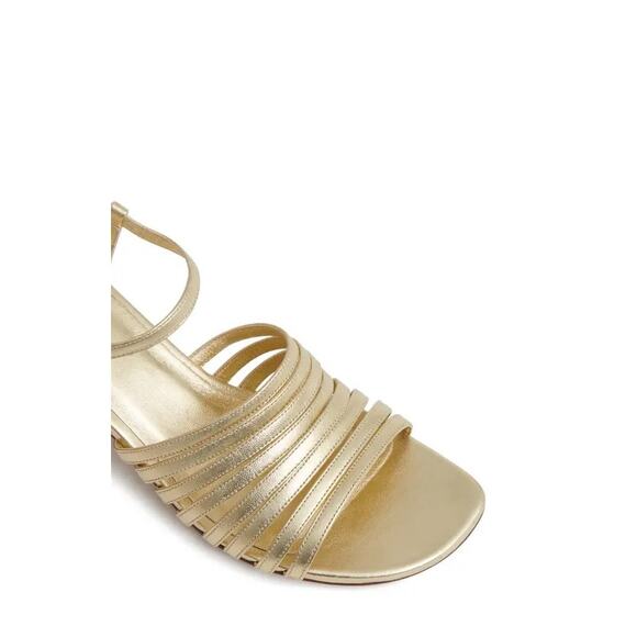 MANSUR GAVRIEL Women's Sun Block Gold Heel Sandals size 37 - Picture 2 of 15